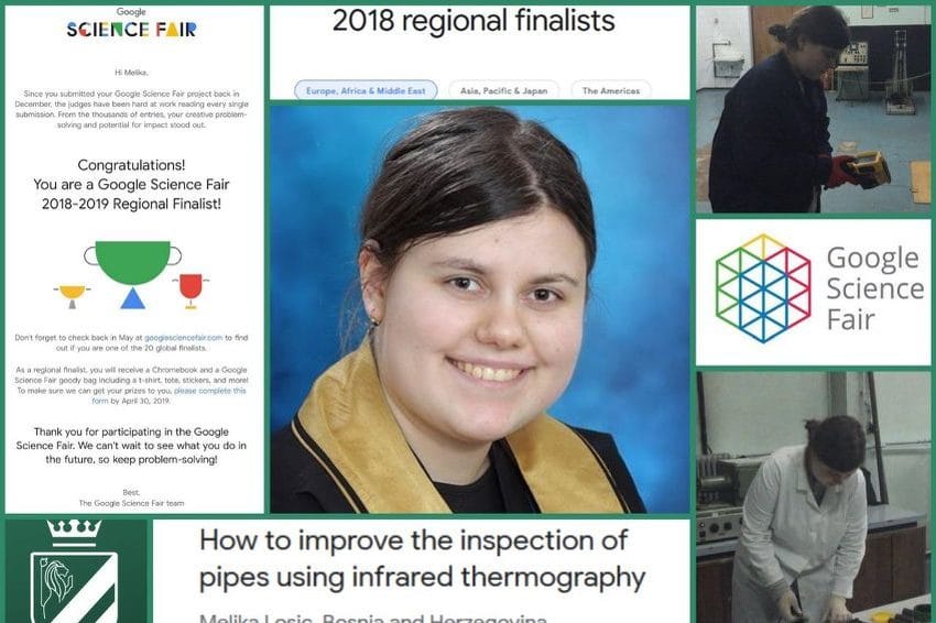 Melika Losic is a regional finalist on the Google Science Fair Project Competition, the largest of its kind in the world